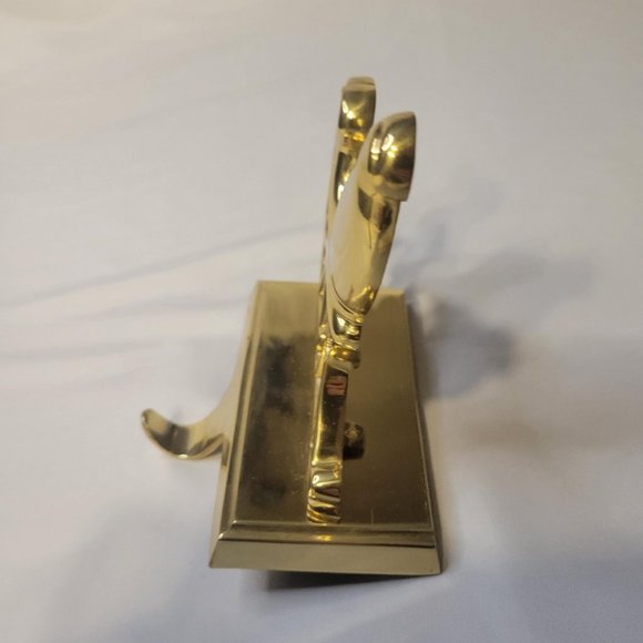 Solid Brass Sleigh Stocking Hanger Made In India 6" NIB Christmas Holiday Santa - Picture 3 of 7